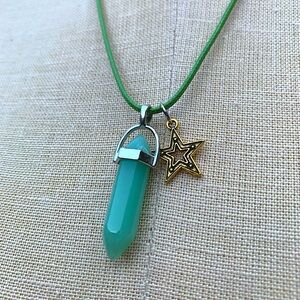 Handmade Resin Crystal Sage Star Amulet Necklace